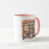Autumn Dreams Café Mug — Cozy Floral Bookshop (Devant droit)