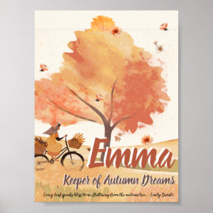 Autumn Dreams Girls - Gepersonaliseerde kunst Post Poster