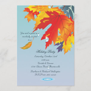 Autumn Drizzle Invitation Kaart
