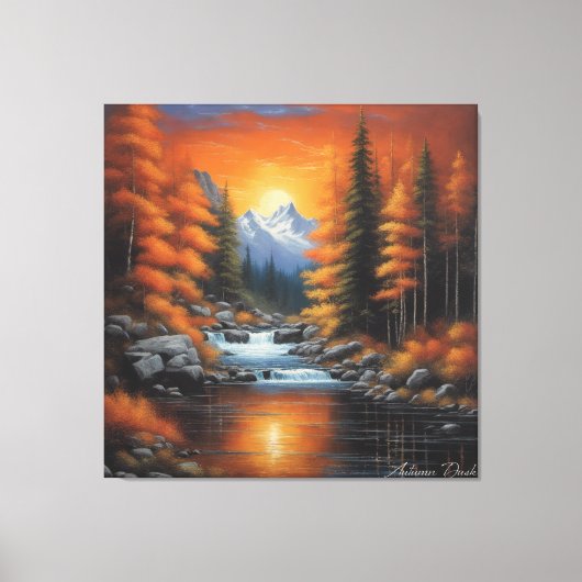 Autumn Dusk 01 Canvas Afdruk (Voorkant)