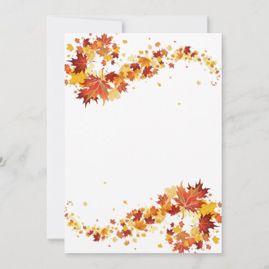 Autumn Elegance Bewaar de datum Kaart (Achterkant)