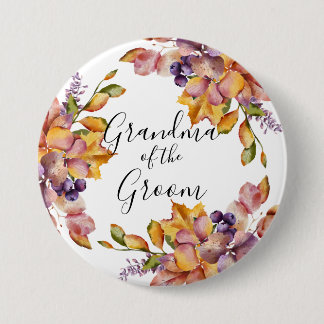 Autumn Elegance Grandma van de Groom Ronde Button 7,6 Cm