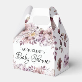 Autumn Elegant Purple Flowers Baby shower Bedankdoosjes