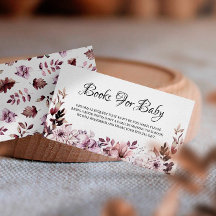 Autumn Elegant Purple Flowers Boeken voor Baby