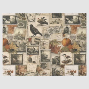 Autumn Ephemera Collage Rustieke vogels (2) Tissuepapier