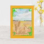 Autumn equinox blesscard kaart (Gele Bloem)