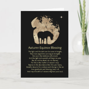 Autumn Equinox Blessings Kaart met paard
