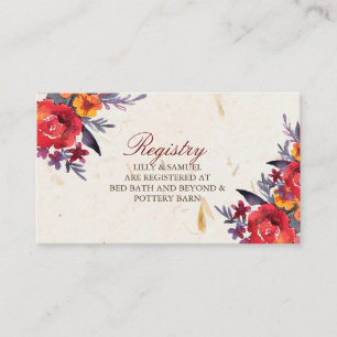 Autumn Essence Wedding Registry Kaarten