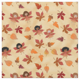 Autumn Fairies en Leaves Stof