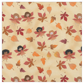 Autumn Fairies en Leaves Stof