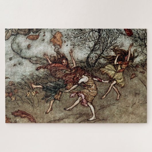 "Autumn Fairies" van Arthur Rackham Legpuzzel (Horizontaal)