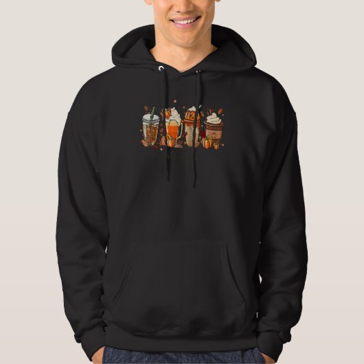 Autumn Fall Coffee Spice Latte Cups Fall Y'all Tha Hoodie (Voorkant)