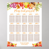 Autumn Fall Harvest 15 Tables Seating Chart Poster (Voorkant)