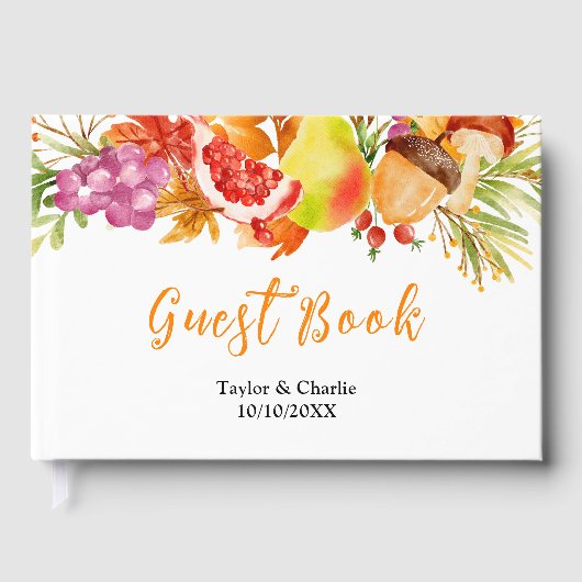 Autumn Fall Harvest Wedding Gastenboek (Voorkant)