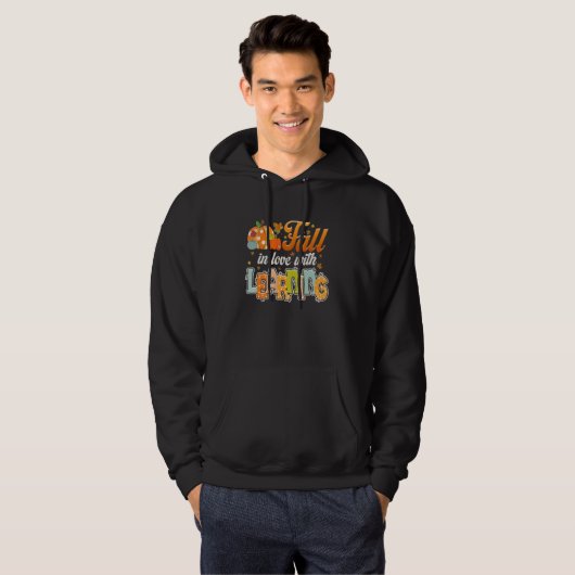 Autumn Fall In Love With Learning Teacher Thanksgi Hoodie (Voorkant volledig)