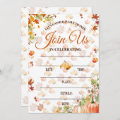 Autumn Fall Invitation with Pumpkins (Devant / Derrière)