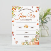 Autumn Fall Invitation with Pumpkins (Debout devant)