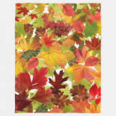Autumn Fall Leaves Fleece Deken (Voorkant)