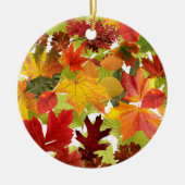 Autumn Fall Leaves Keramisch Ornament (Voorkant)