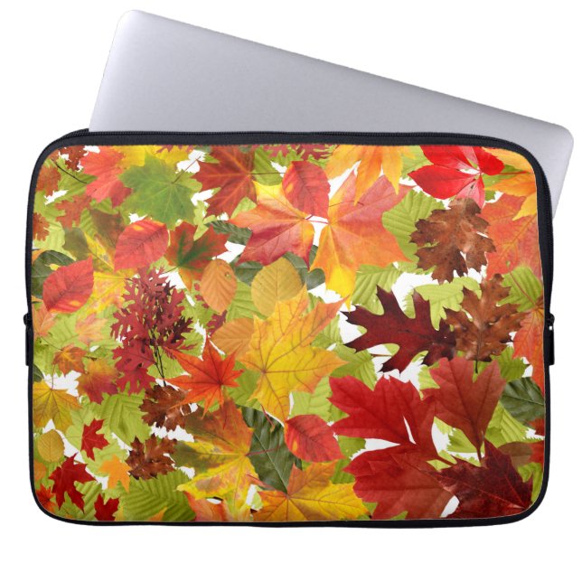 Autumn Fall Leaves Laptop Sleeve (Voorkant)