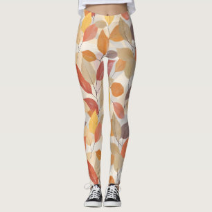 Autumn Fall Leaves Leggings