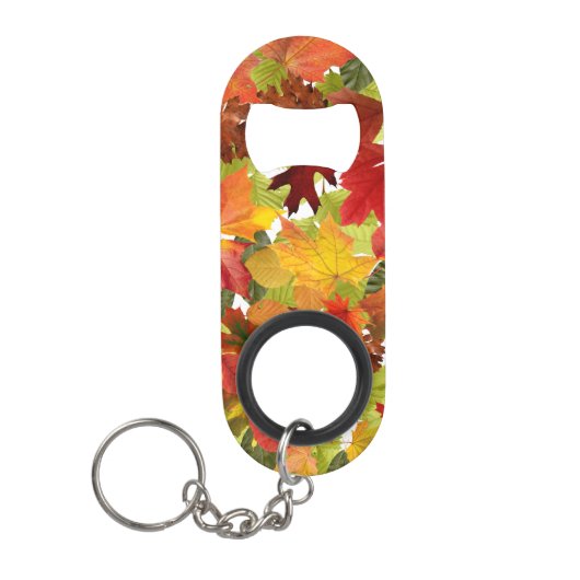Autumn Fall Leaves Mini Flessenopener (Voorkant)