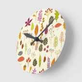 Autumn Fall Leaves Ronde Klok (Hoek)