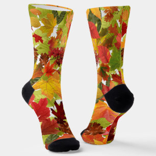 Autumn Fall Leaves Sokken