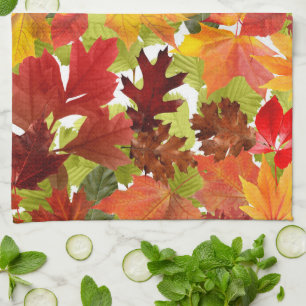 Autumn Fall Leaves Theedoek