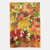 Autumn Fall Leaves Theedoek (Verticaal)