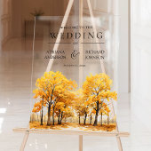 Autumn Fall Oak Trees Forest Wedding Welcome