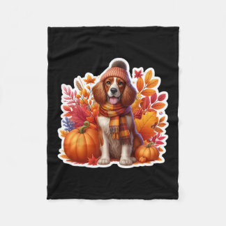 Autumn Fall Welsh Springer Spaniel Dog Owner Thank Fleece Deken