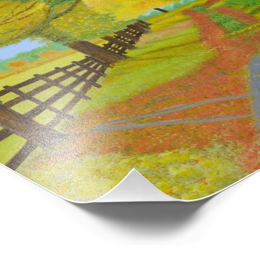 Autumn Fallen Leaves Foto Afdruk (Hoek)