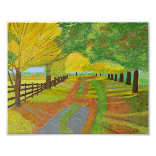 Autumn Fallen Leaves Foto Afdruk (Voorkant)