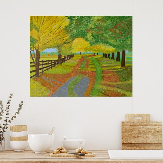 Autumn Fallen Leaves Poster (Keuken)