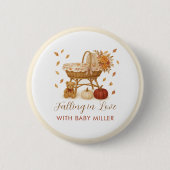 Autumn Falling in Love Baby shower Ronde Button 5,7 Cm (Voorkant)