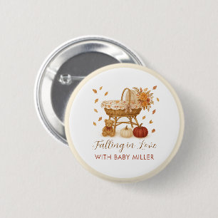 Autumn Falling in Love Baby shower Ronde Button 5,7 Cm