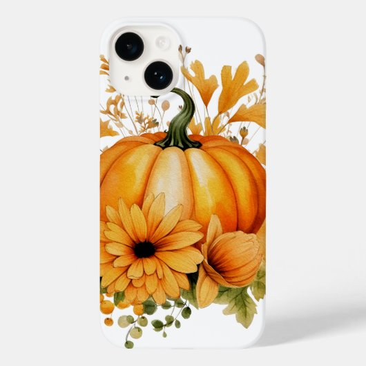 Autumn Falling Leaves Pumpkin Spice Harvest Happy Case-Mate iPhone Case (Achterkant)