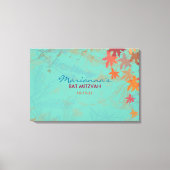 AUTUMN FALLING LEERT Bat Mitzvah Sign-In Board Canvas Afdruk (Voorkant)