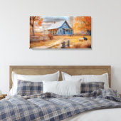 Autumn Farmhouse Serenity Canvas Afdruk (Insitu (Slaapkamer))