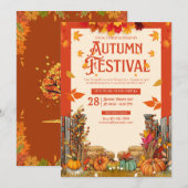 Autumn Festival Harvest Party Art Kaart (Voorkant / Achterkant)