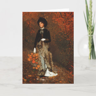 Autumn Fine Art Gevouwen Thanksgiving Vakantie Kaa Feestdagen Kaart