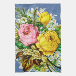 Autumn Floral Bouquet Waterverf Theedoek