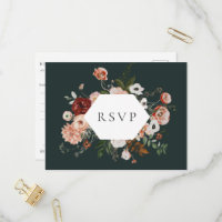 Autumn Floral Lijst Wedding RSVP Song Request