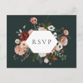 Autumn Floral Lijst Wedding RSVP Song Request Uitnodiging Briefkaart (Voorkant)