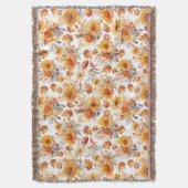 Autumn Floral Pattern Deken (Voorkant Verticaal)