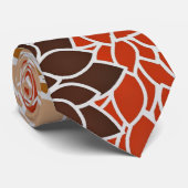 Autumn Floral Pattern Stropdas (Opgerold)