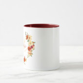 Autumn floral personalized mok (Midden)