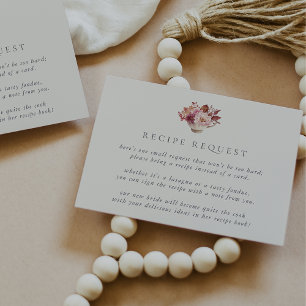 Autumn Floral Teacup Vrijgezellenfeest Recipe Verz Informatiekaartje
