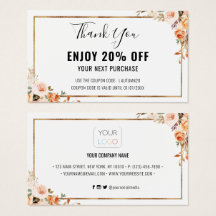 Autumn Floral Terracotta Business Logo Korting